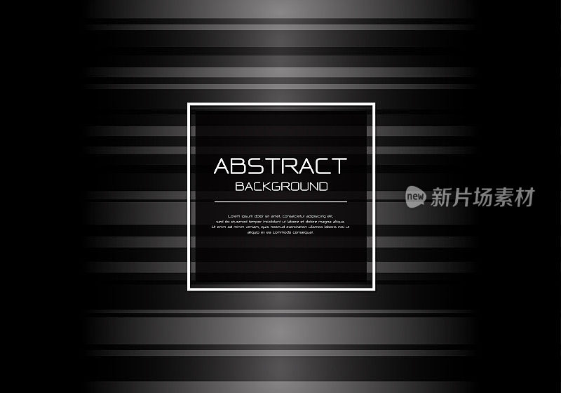 Abstract vector luxury black grey line speed with square banner white frame template design modern background illustration.